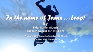 In the name of Jesus . . . Leap!