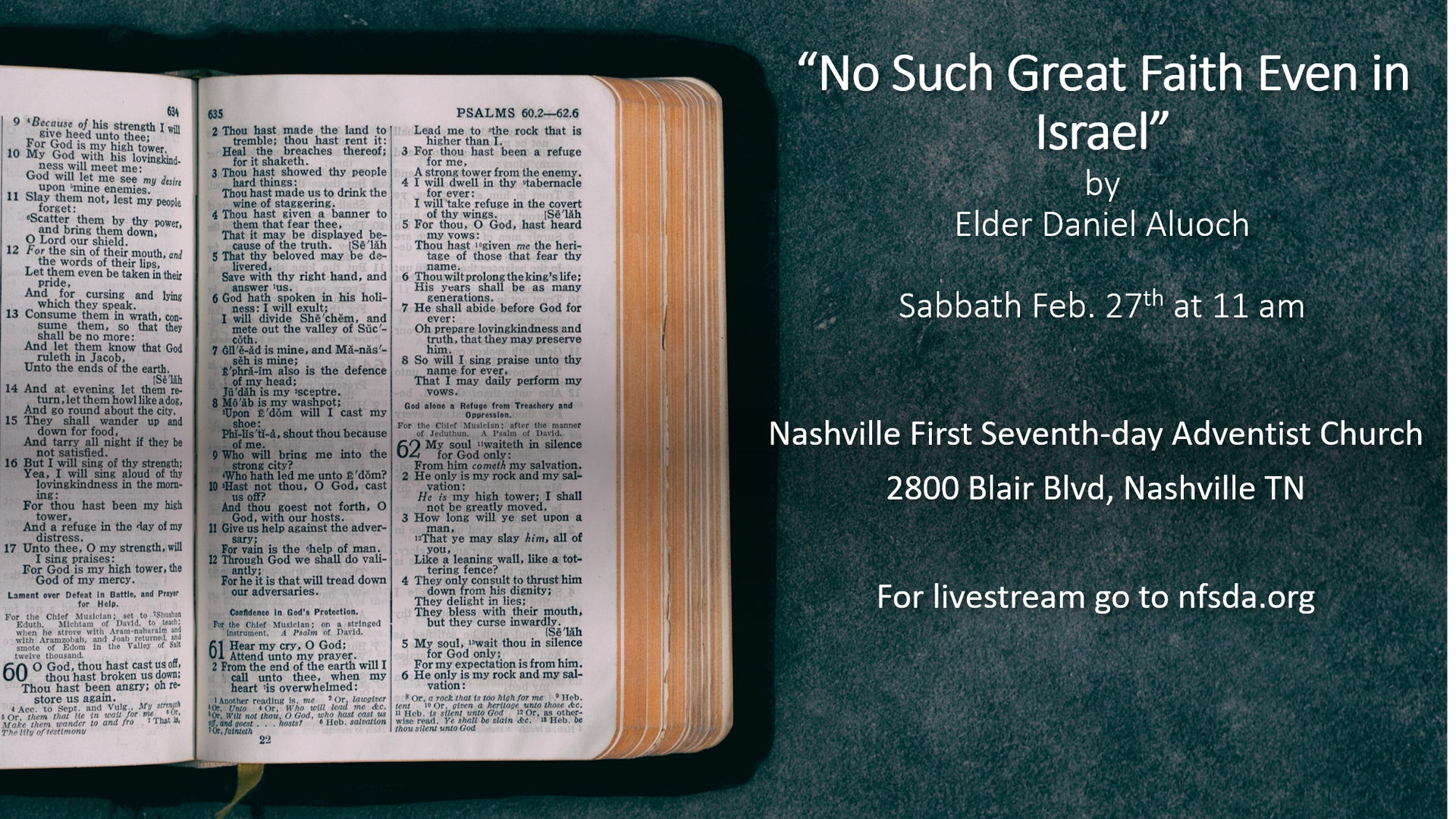 No such great faith even in Israel